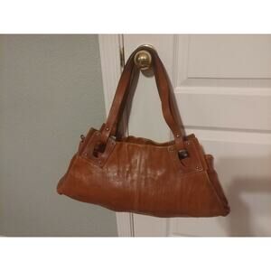 Peruzzi Italian Genuine Soft Brown Leather Shoulder Bag Purse